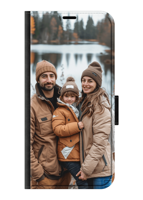 Wallet smartphone case front printed